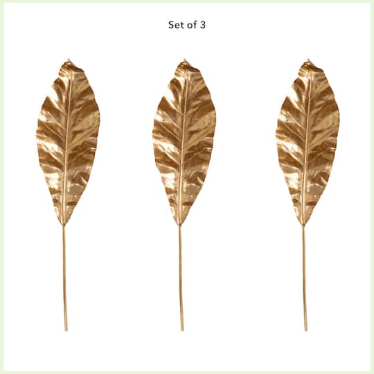 42" Gold Palm Stems, 3ct.